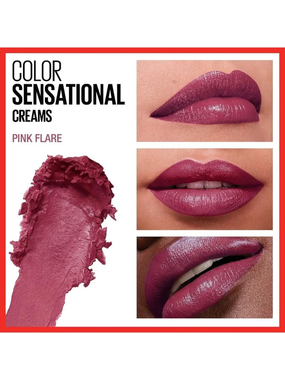 Maybelline 255 PINK FLARE Sensational The Mattes Cream Finish Hydrating Lipstick